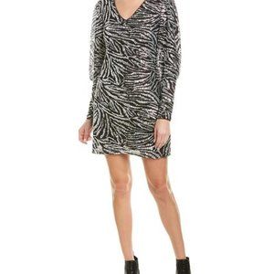 Walter Baker Size XS Sequin Black & Silver Lima Shift Dress Msrp $268.00